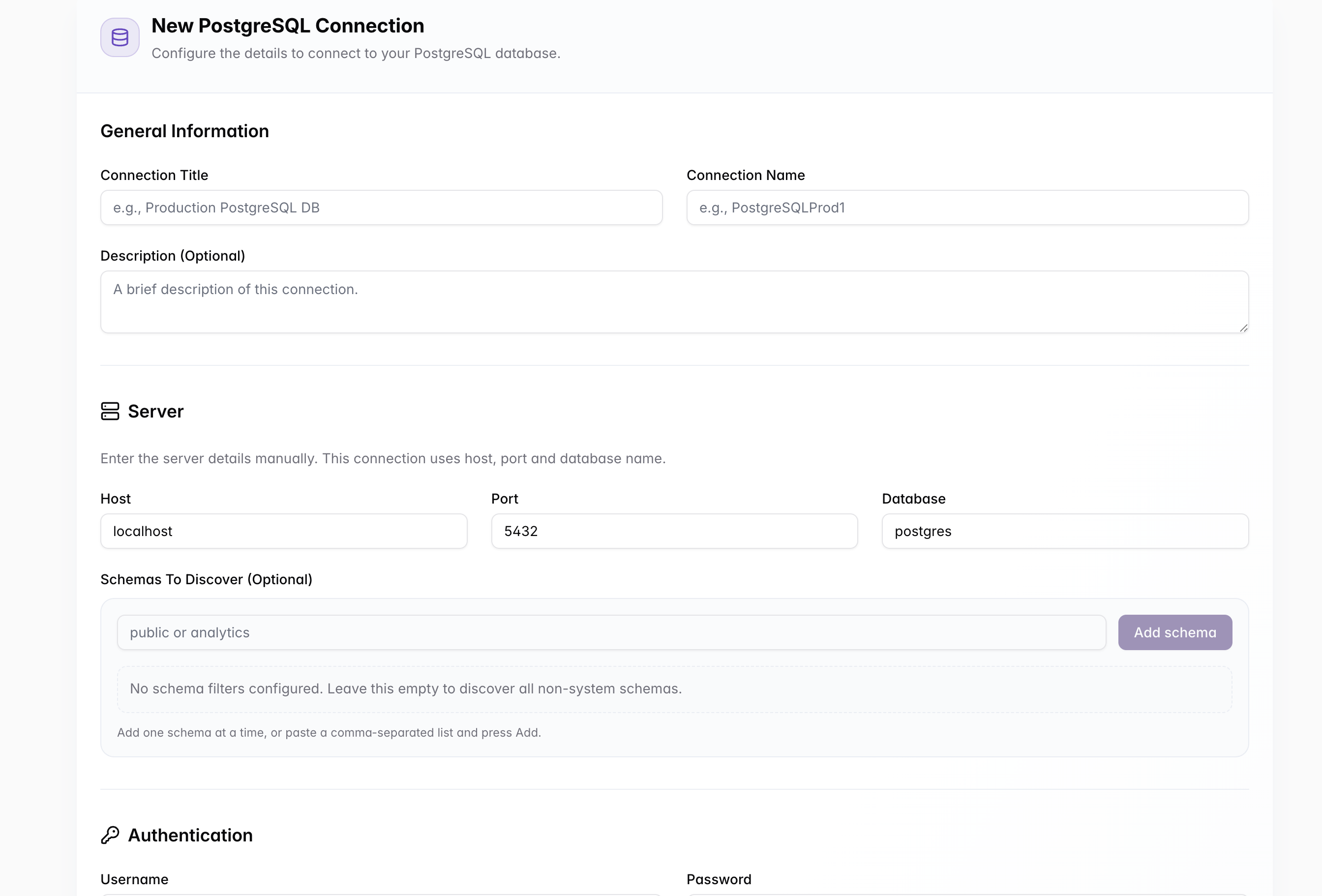 Database Configuration